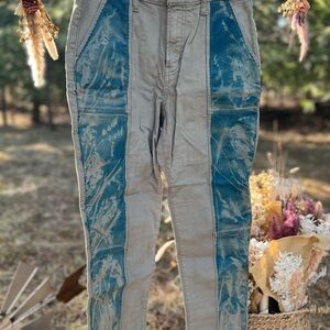 Old Navy pants with Cyanotype print